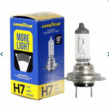 ����� ������������� GoodYear H7 12v 55w; PX26d; More Light; +50%, GY017124