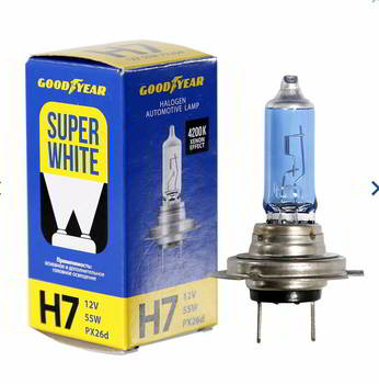 ����� ������������� GoodYear H7 12v 55w; PX26d; Super White; ��. ����� 4200K, GY017126