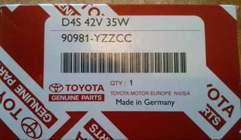 ����� ������������� TOYOTA ����� ������ D4S  35��, 90981YZZCC