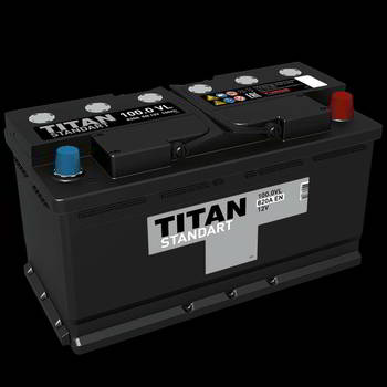 ������� �������������� (���) TITAN STANDART 6��-100 Ah (-/+) 12V, 820 A EN., 32578