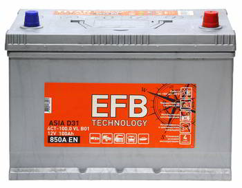 ������� �������������� (���) TITAN ASIA EFB 6��-100.0 A/h, R(-/+), 12V, 850 A EN 304 � 175 � 221, 32560, 4607008887013