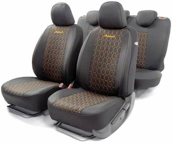 ����� �� ������� �� ����, �-� AUTOPROFI ���. VERONA; ������� �������� � �����������; 15�����. +5������. , 4������, AIRBAG; ������/���������, VER-1505 BK/ORANGE