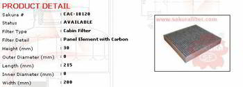 ������ ���������� ������ Sakura ��������  Lancer X , NISSAN Murano (Z50, Z51), X-Trail (T30, T31) INFINITI FX, G, CAC18120