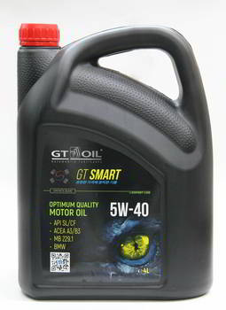 ����� �������� ����������������� GT Oil GT Smart 5W40, 4 �����., 8809059408858