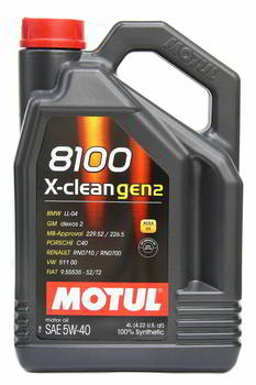 ����� �������� ������������� MOTUL 8100 X-clean GEN2, 5W40, 4 �����., 112119