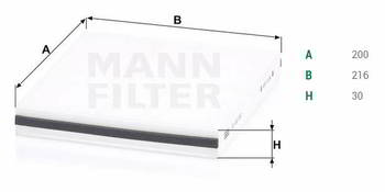 ������ ���������� ������ MANN SUBARU FORESTER 02-07 ,  Nissan Murano ,  Teana ,  X-Trail ,  Infiniti FX35 ,  FX56 ,  FX37 ,  G35, CU22003