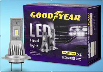 ����� ������������� LED GoodYear H7/H18 12-24v 15w; H7LED; ����� 5000K; 2000Lm; �-� 2��; �������� 12���, GY017001
