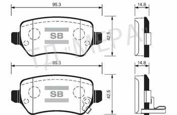 ������� ��������� �������, �������� Sangsin Brake ������ KIA Ceed (12-), Venga (09-) OPEL Zafira B, SP1536