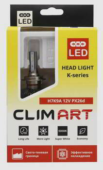 ����� ������������� LED Clim Art H7 12v 21w; H7K9A; 6zes; ����� 5000K; 3000Lm; �-� 2��; �������� 12���, CLA00670
