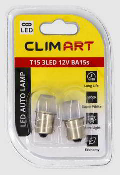 ����� ������������� LED Clim Art R10W 12v 1, 2w; 3smd; ����� 5000K; BA15s; �-� 2��; �������� 3���, CLA00501