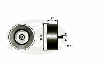 ����� ����� �������� ��������� GATES �������� 70x27 BMW E46 / E60 / 65 / E83  1.8-4.5D, T36294