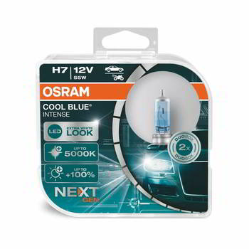 ����� ������������� OSRAM H7 12v 55w; PX26d; ��. ����� 5000K; +100%; COOL BLUE INTENSE Next Gen; BOX; 2��, 64210 CBN-HCB