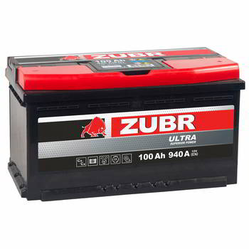 ������� �������������� (���) ZUBR Ultra 100Ah R+, (-/+), 12V, 940A EN., ZU1000S