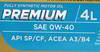 ����� �������� ������������� Sintec Premium 0W40, 4 �����., 322778