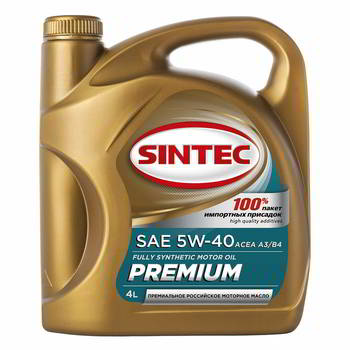 ����� �������� ������������� Sintec Premium 9000, 5W40 A3/B4, 4 �����., 600107