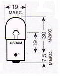 ����� ������������� OSRAM R5W 12v 5w; BA15s, 5007