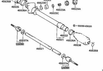 ���� ������� 555 ���� ������� ����� / ������ ��� ����������� Toyota Chaser GX71 , LX70 , MX7, SR2670, T040364, 45503-29065