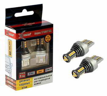 ����� ������������� LED Xenite WY21/5W 9-16v 4, 8w; 15smd(3030); ��������� 3000K; 750Lm; W3*16q; ������� ����; �-� 2��, TP-1530Y-DRL
