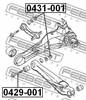 ���� �������������� ����-������� FEBEST ���� �������������� ��-����. � ������, MITSUBISHI OUTLANDER 01-06 , LANCER 95-09 , CEDIA 00-03, 0429-001