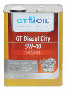 ����� �������� ������������� GT Oil GT Diesel City 5W40, 4 �����., 8809059408001