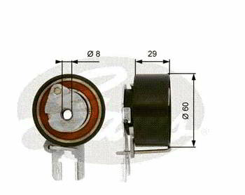 ����� ����� ���, �������� GATES FORD C-MAX 07-, FIESTA 03-, FIESTA V 01-, FIESTA VI 08-, FOCUS C-MAX 03-07, FOCUS II 04-, T43158