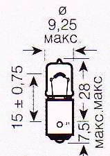 ����� ������������� OSRAM H6W 12v 6w; BAX9s; �����������, 64132