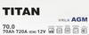 ������� �������������� (���) TITAN AGM 6��-70.0 A/h VRLA, R+(-/+), 720�, 278x175x190., 36387, 4610082702110