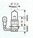 ����� ������������� OSRAM H3 24v 70w; Pk22s; ������/�������, 64156