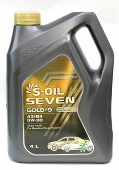 ����� �������� ������������� S-Oil SEVEN GOLD 9 A3/B4, 5W30, 4�����., E107773, 34147