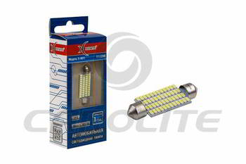 ����� ������������� LED Xenite C5W 12v 2, 4w; 48smd(3014); ����� 5000K; 360Lm; SV8.5-41��; 1��, S-4811